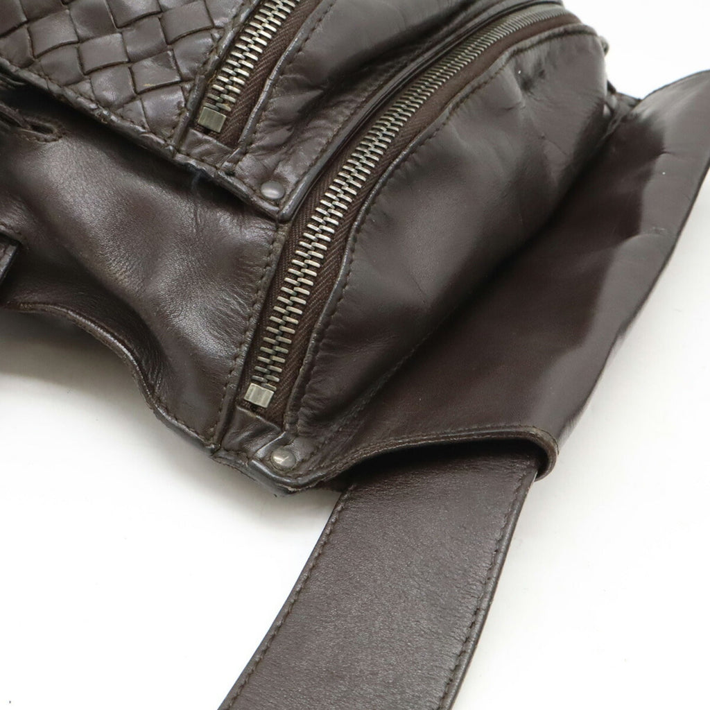 Bottega Veneta Brown Dark Brown Intrecciato Fanny Pack