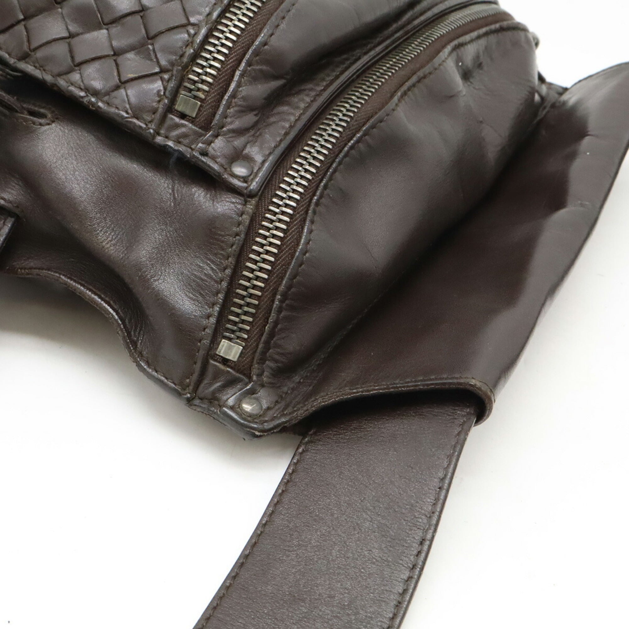 Bottega Veneta Brown Dark Brown Intrecciato Fanny Pack
