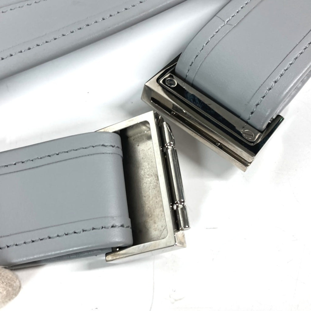 Burberry Gray Leather Fanny Pack