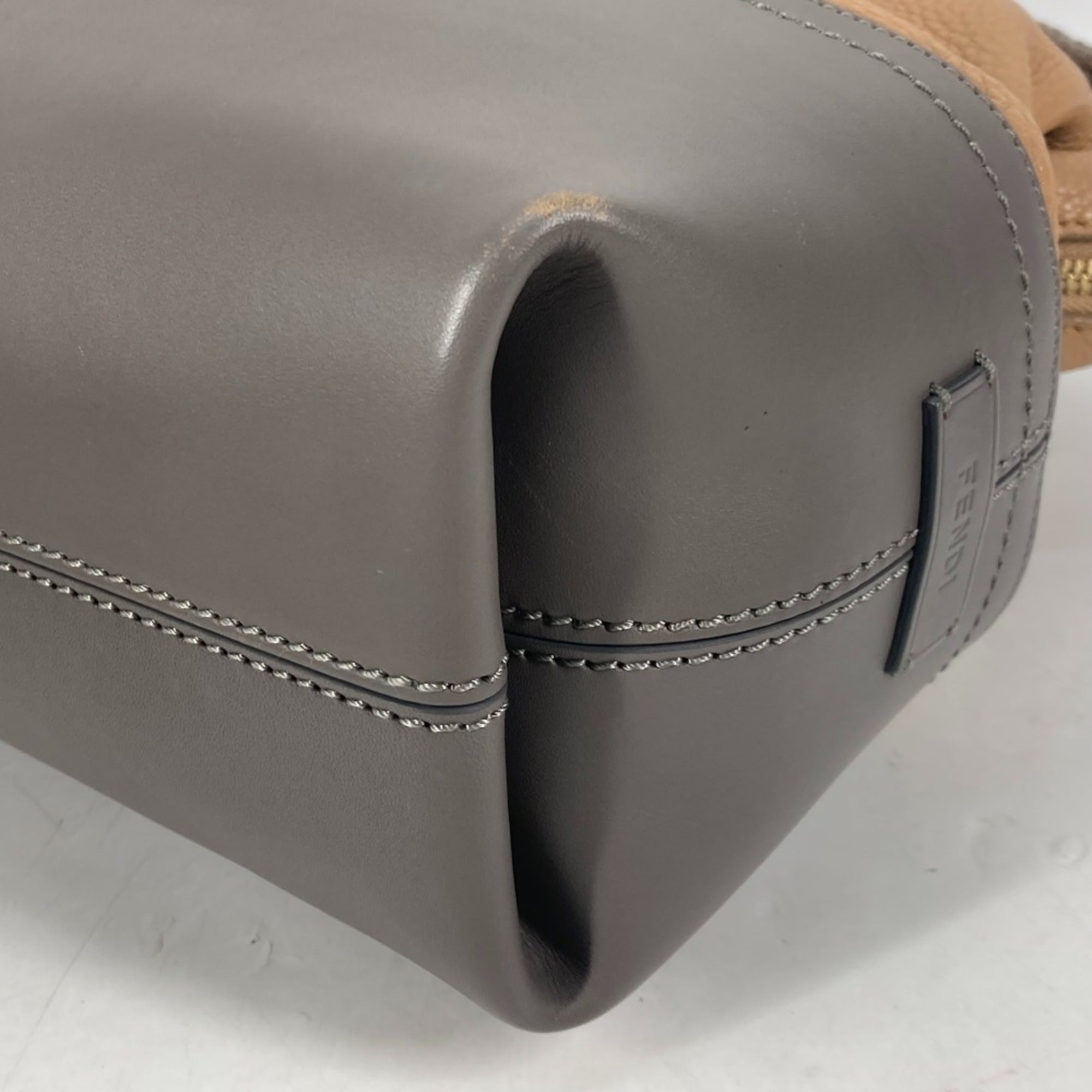 Fendi Beige Leather Shoulder Bag