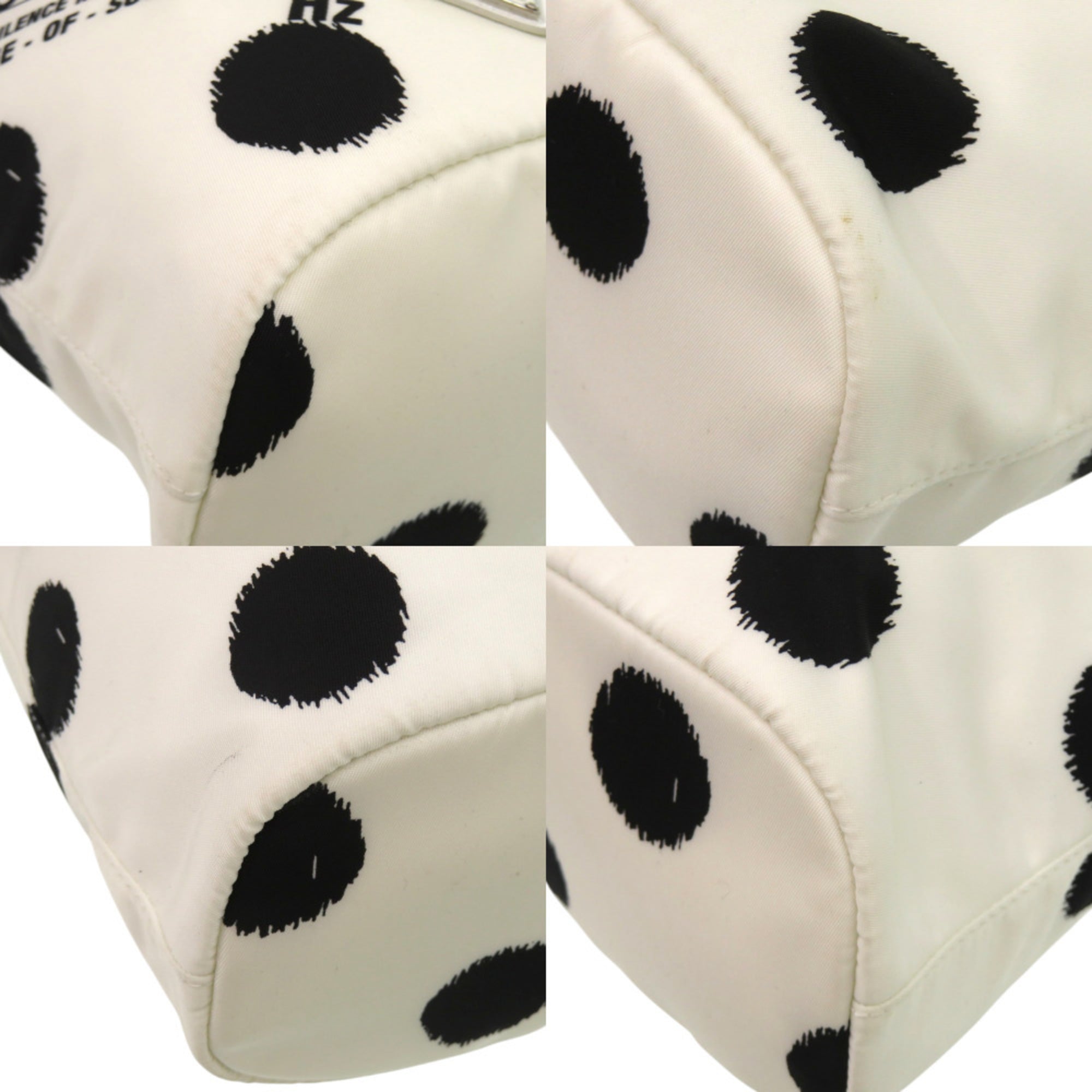 Prada Black White Nylon Pouch