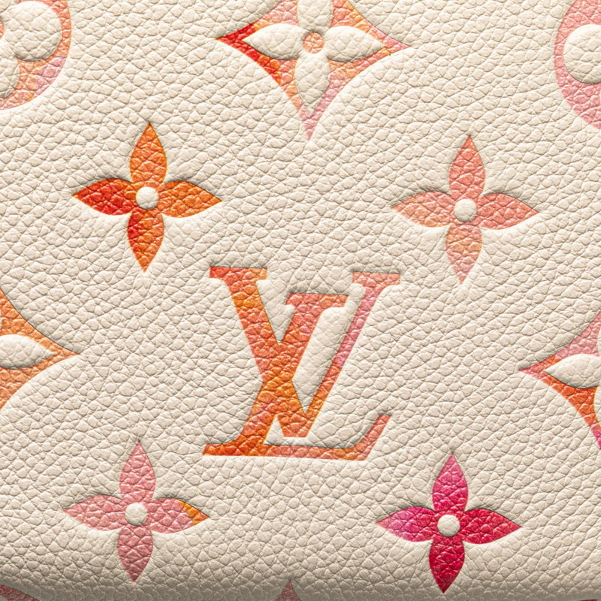 Louis Vuitton Pink White Pvc Leather Long Wallet