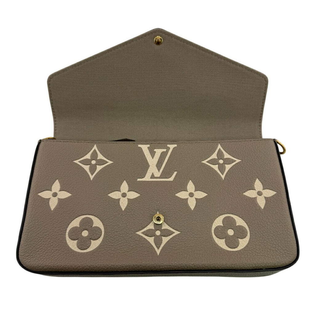Louis Vuitton Gray Grayish Leather Pochette Shoulder Bag