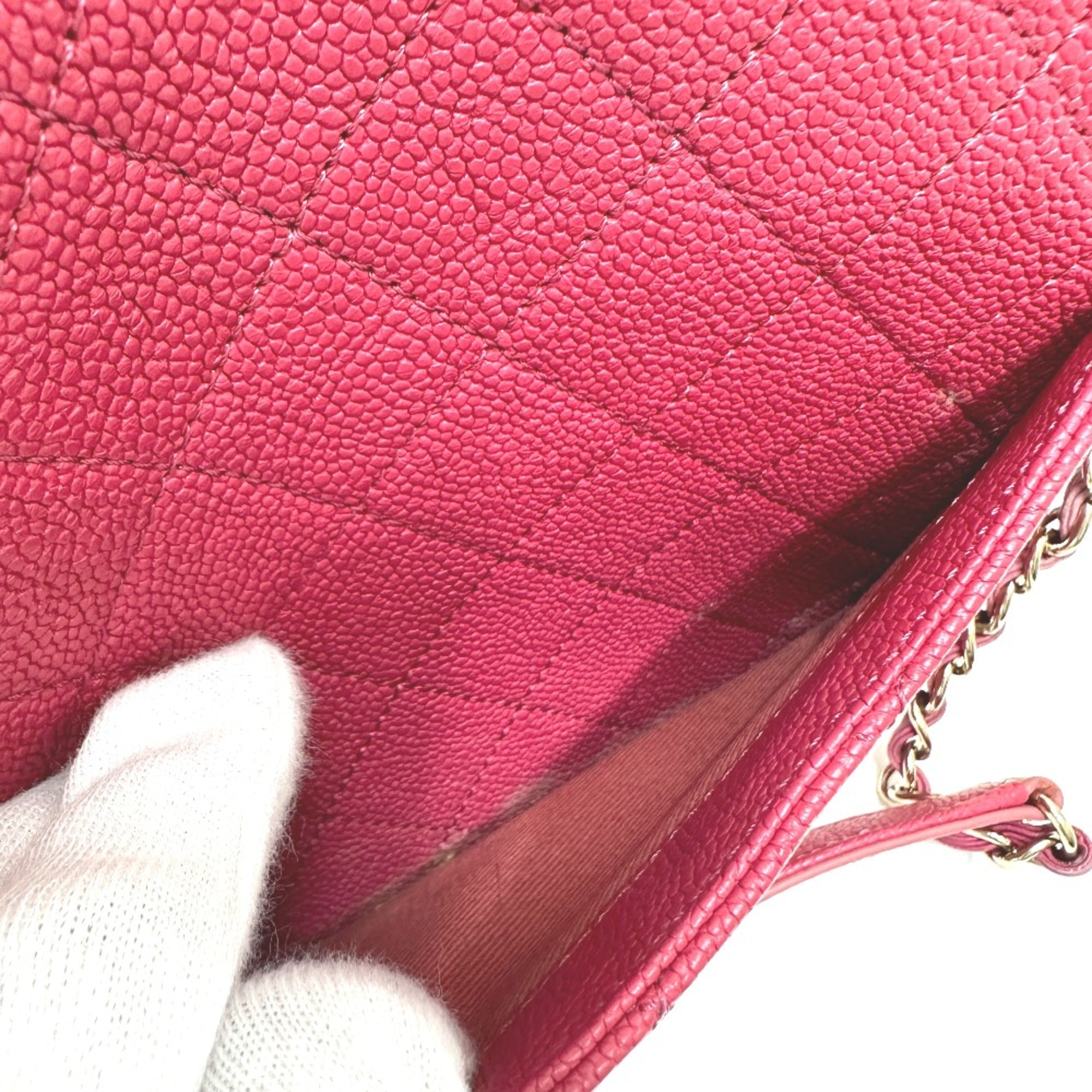 Chanel Pink Leather Shoulder Bag