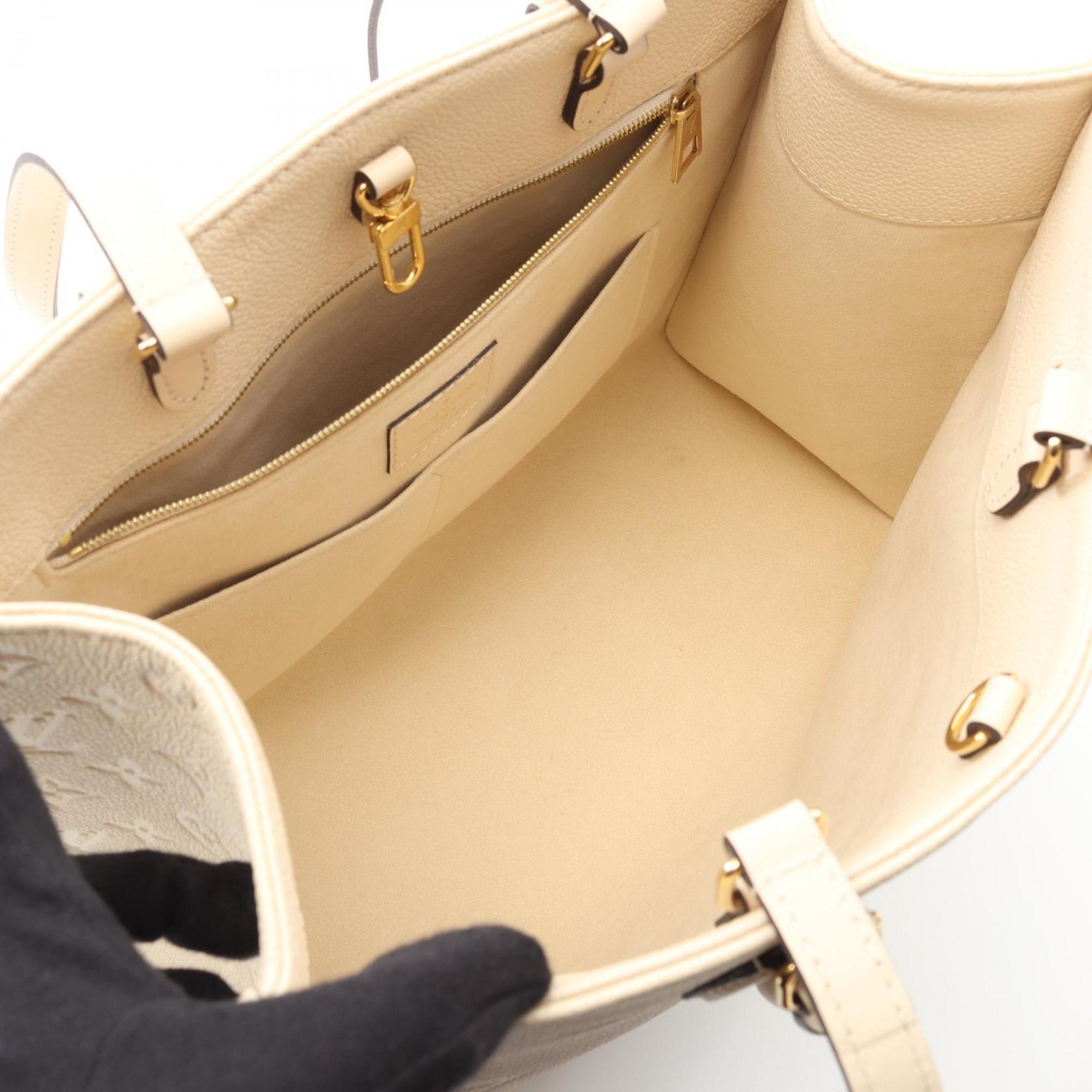 Louis Vuitton Cream Ivory Monogram Empreinte Tote Bag