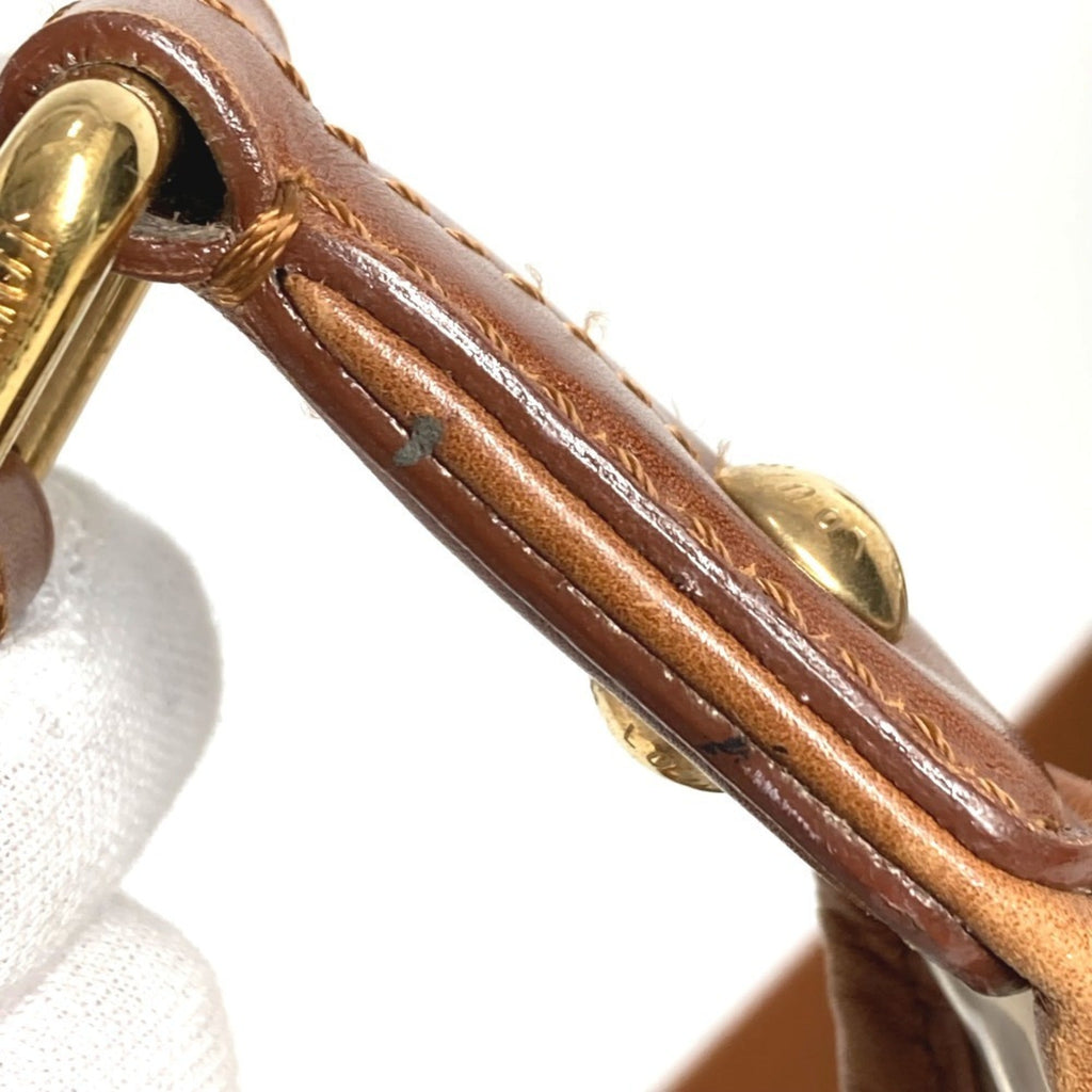 Louis Vuitton Brown White Vinyl Leather Shoulder Bag