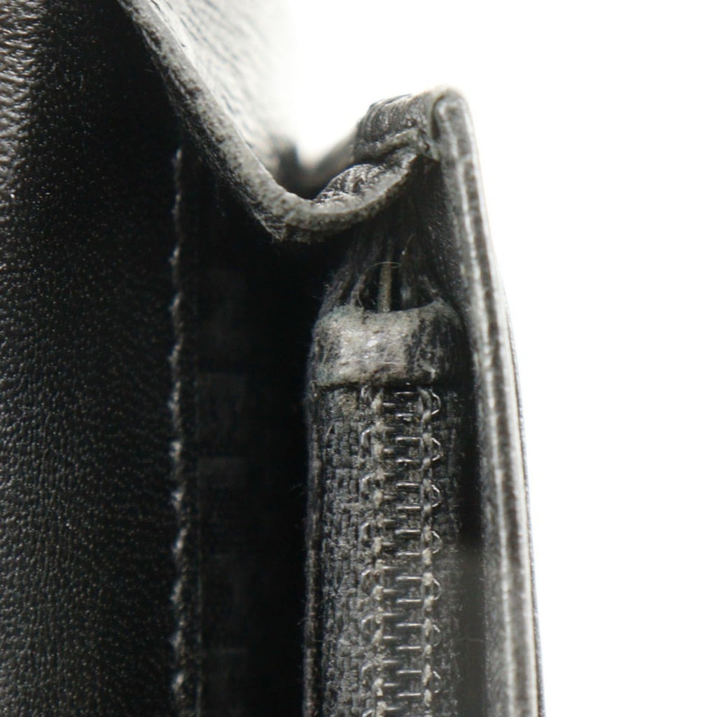 Chanel Black Leather Long Wallet (Bi-Fold)
