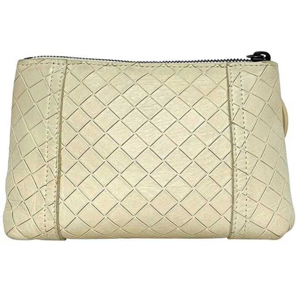 Bottega Veneta White Leather Pouch