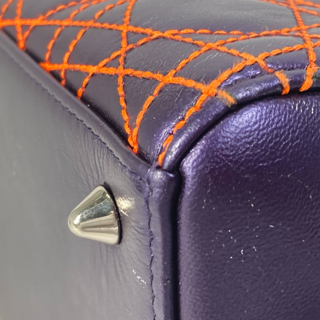 Christian Dior Purple Leather Handbag (Pre-Owned)