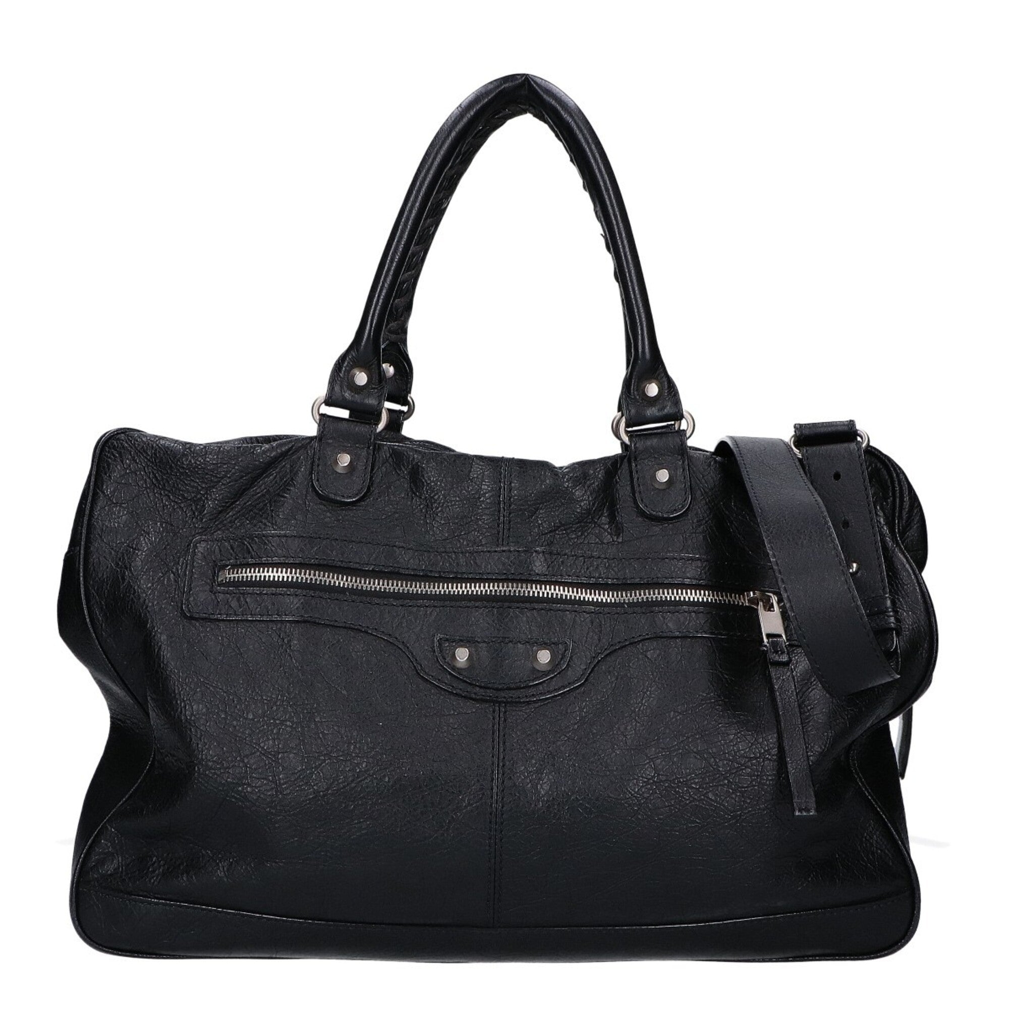 Balenciaga Black Leather Briefcase Shoulder