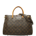 Louis Vuitton Brown Purple Pvc Leather Handbag Shoulder Bag