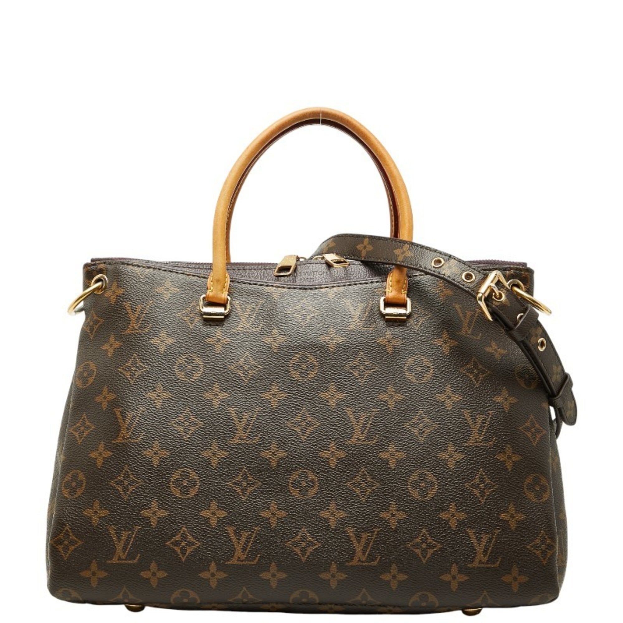 Louis Vuitton Brown Purple Pvc Leather Handbag Shoulder Bag