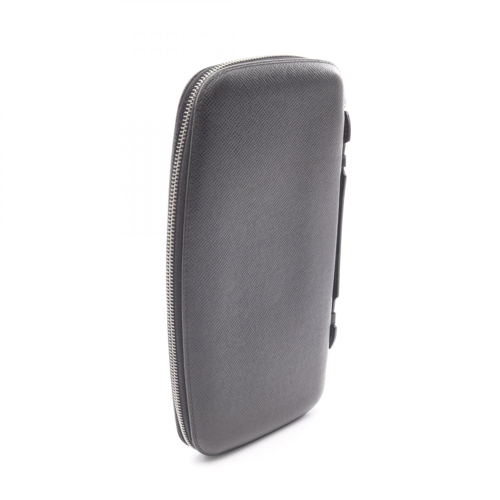 Louis Vuitton Black Leather Long Wallet