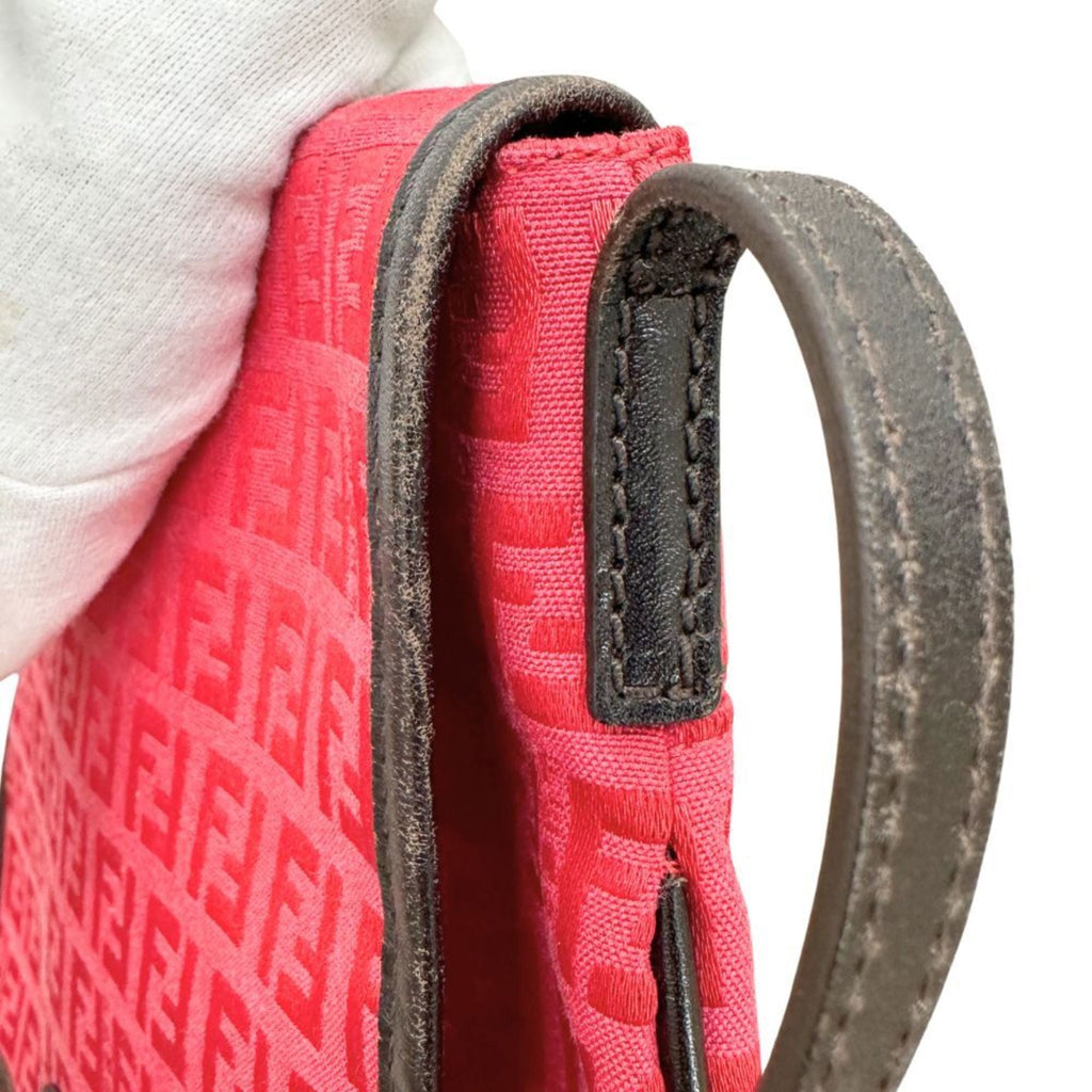 Fendi Pink Canvas Shoulder Bag