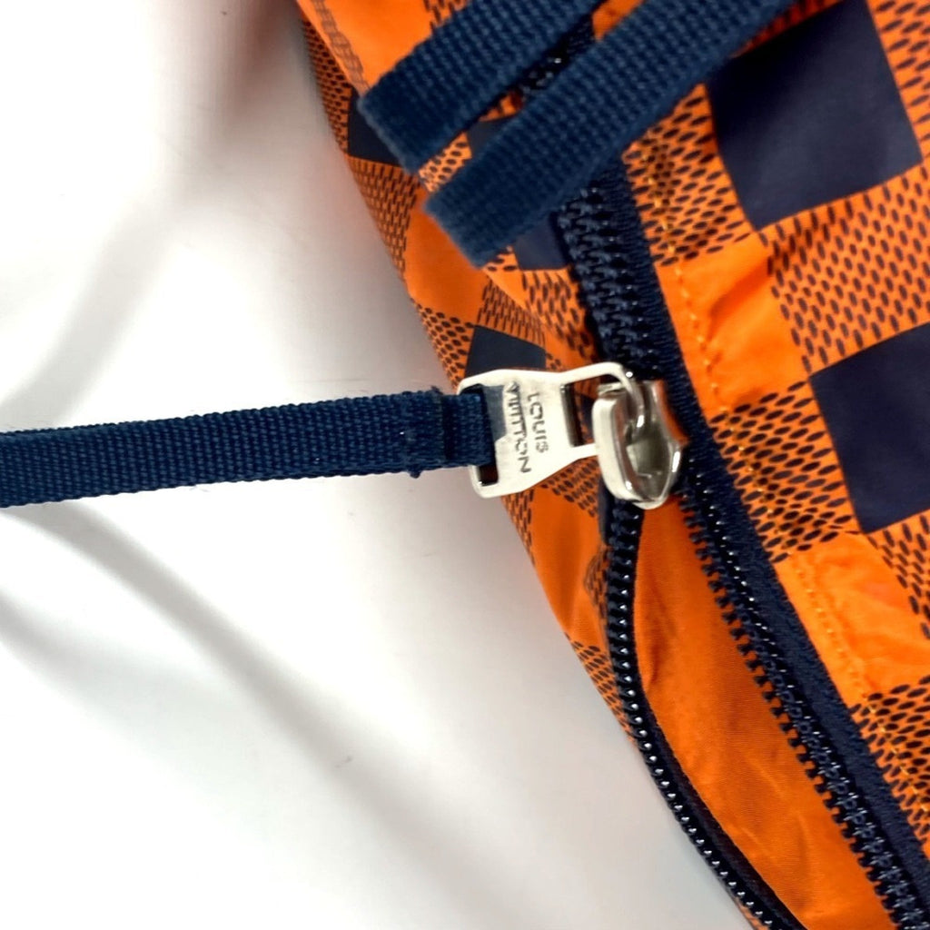 Louis Vuitton Damier Canvas Navy Orange Nylon Backpack