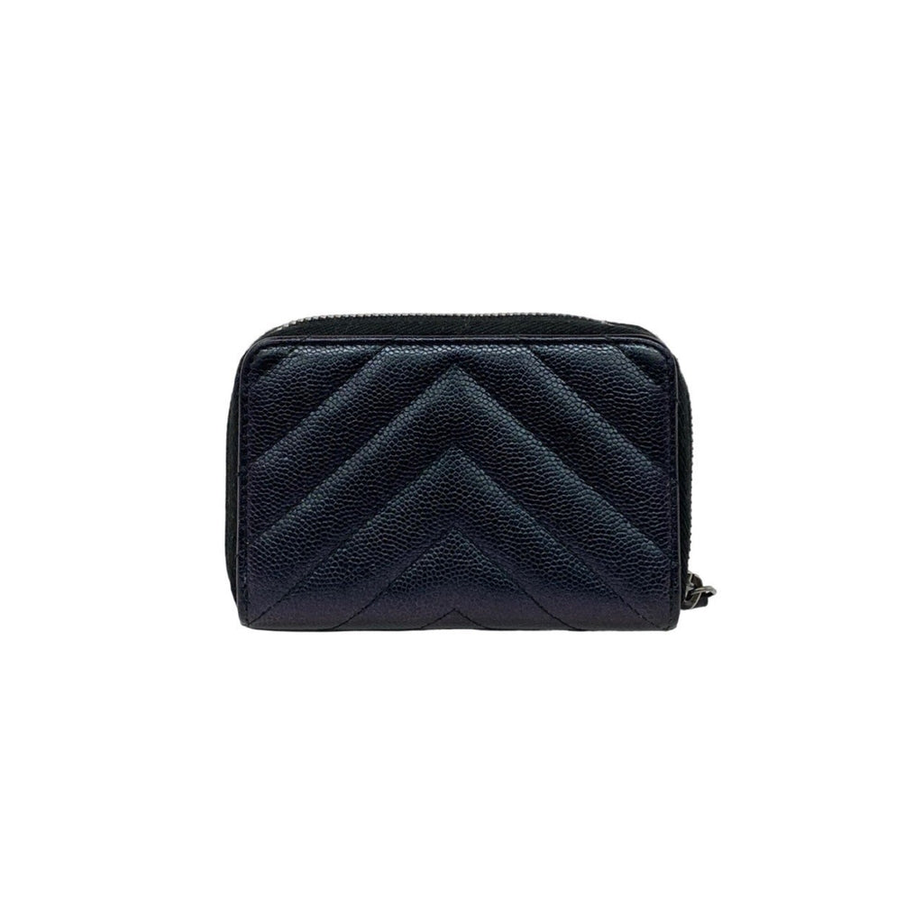 Chanel Black Grained Calfskin Coin Purse/Coin Case