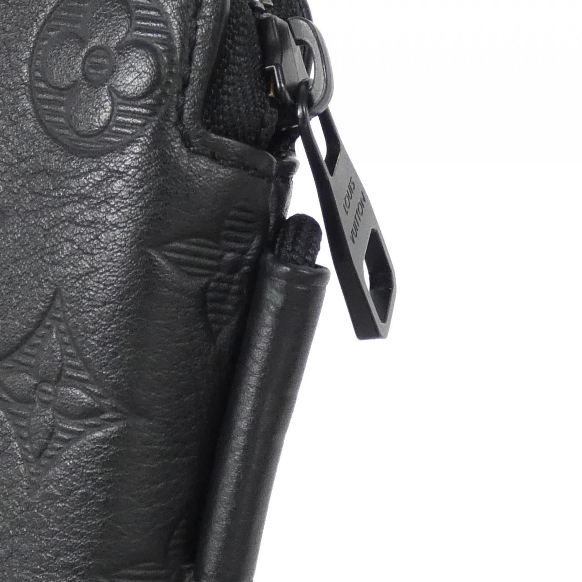 Louis Vuitton Black Leather Pouch Shoulder Bag