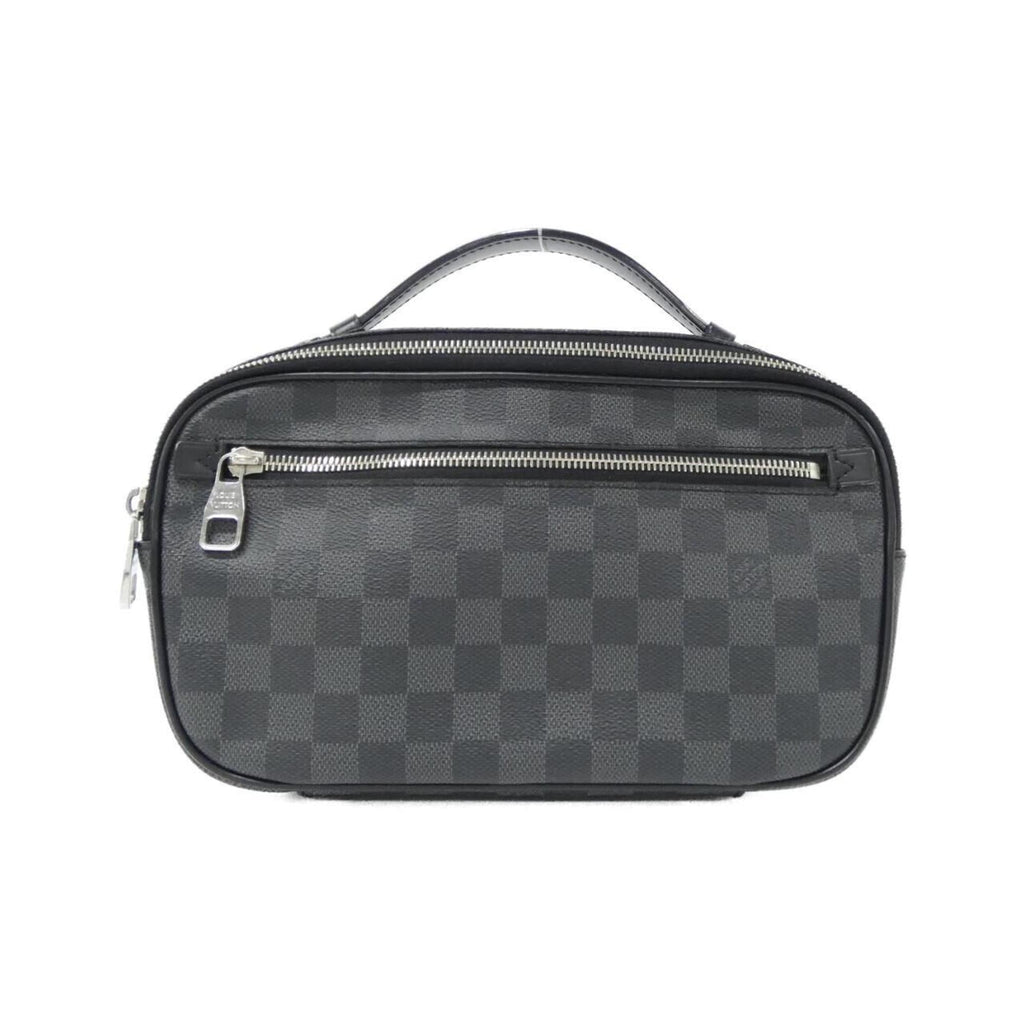 Louis Vuitton Dark Gray Graphite Coated Canvas Shoulder Bag