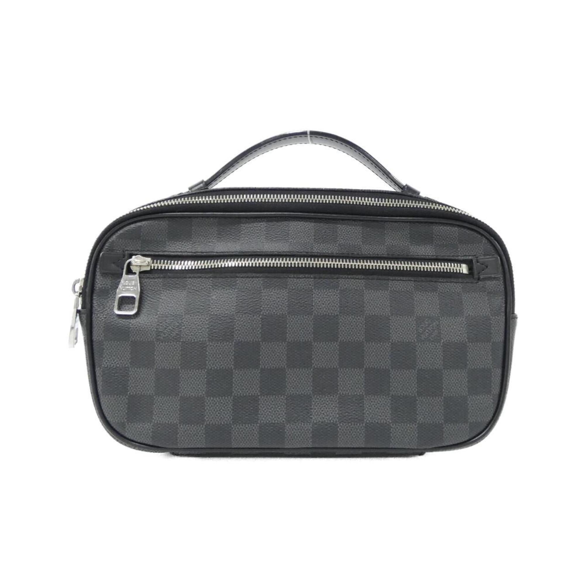 Louis Vuitton Dark Gray Graphite Coated Canvas Shoulder Bag