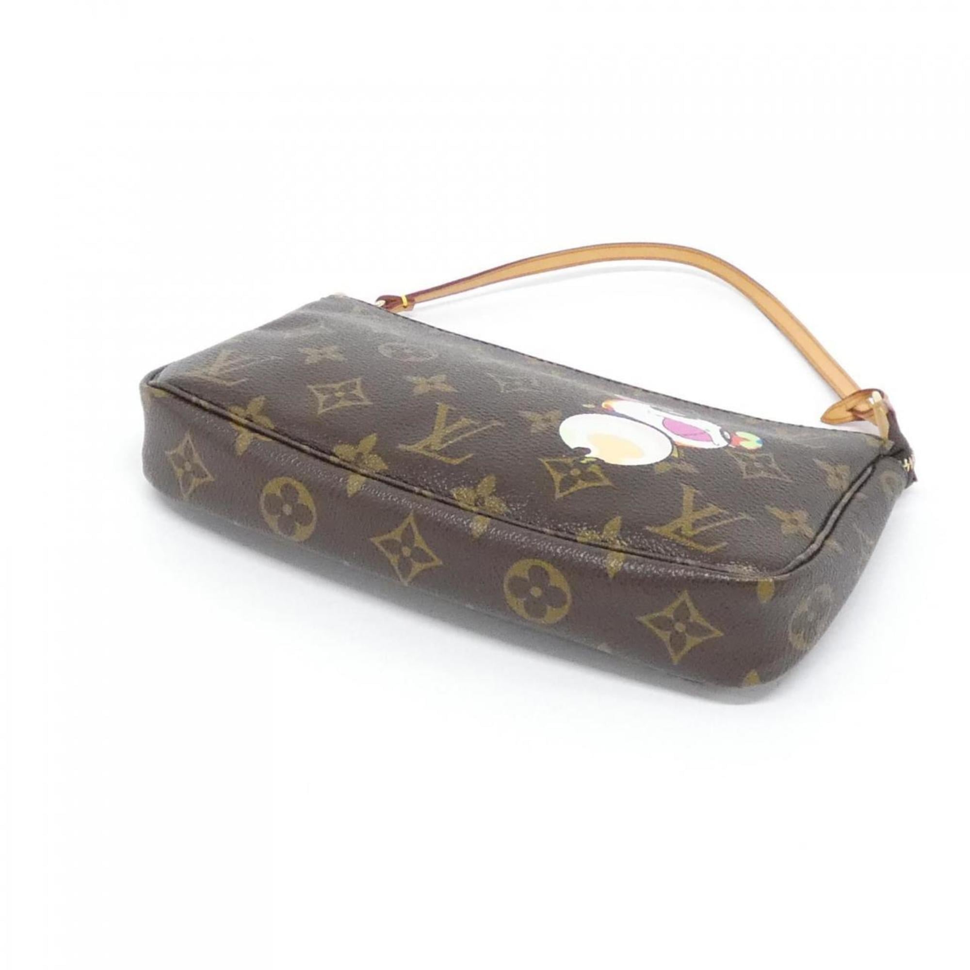 Louis Vuitton Brown Coated Canvas Pochette