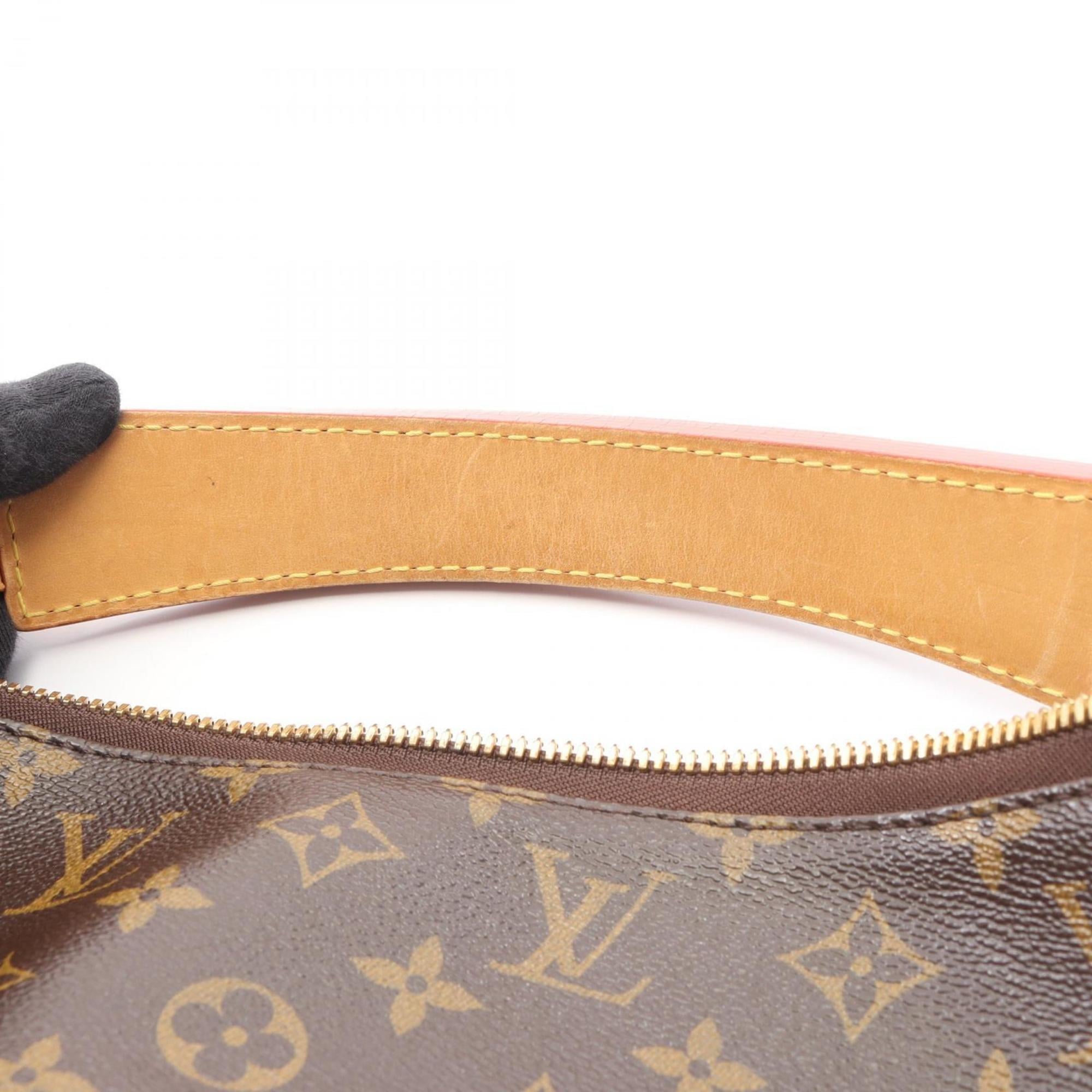 Louis Vuitton Monogram Brown Coated Canvas Leather Shoulder Bag