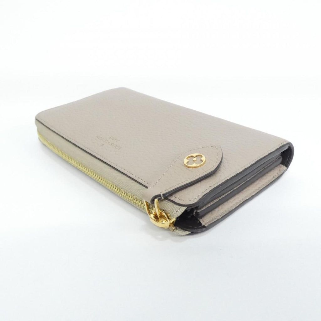 Louis Vuitton Beige Leather Long Wallet