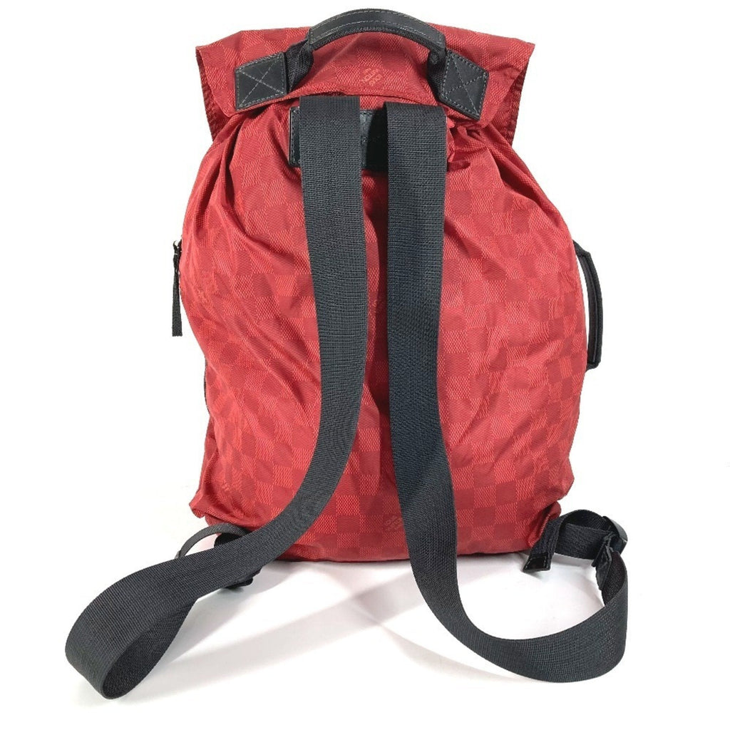 Louis Vuitton Black Red Color Nylon Backpack