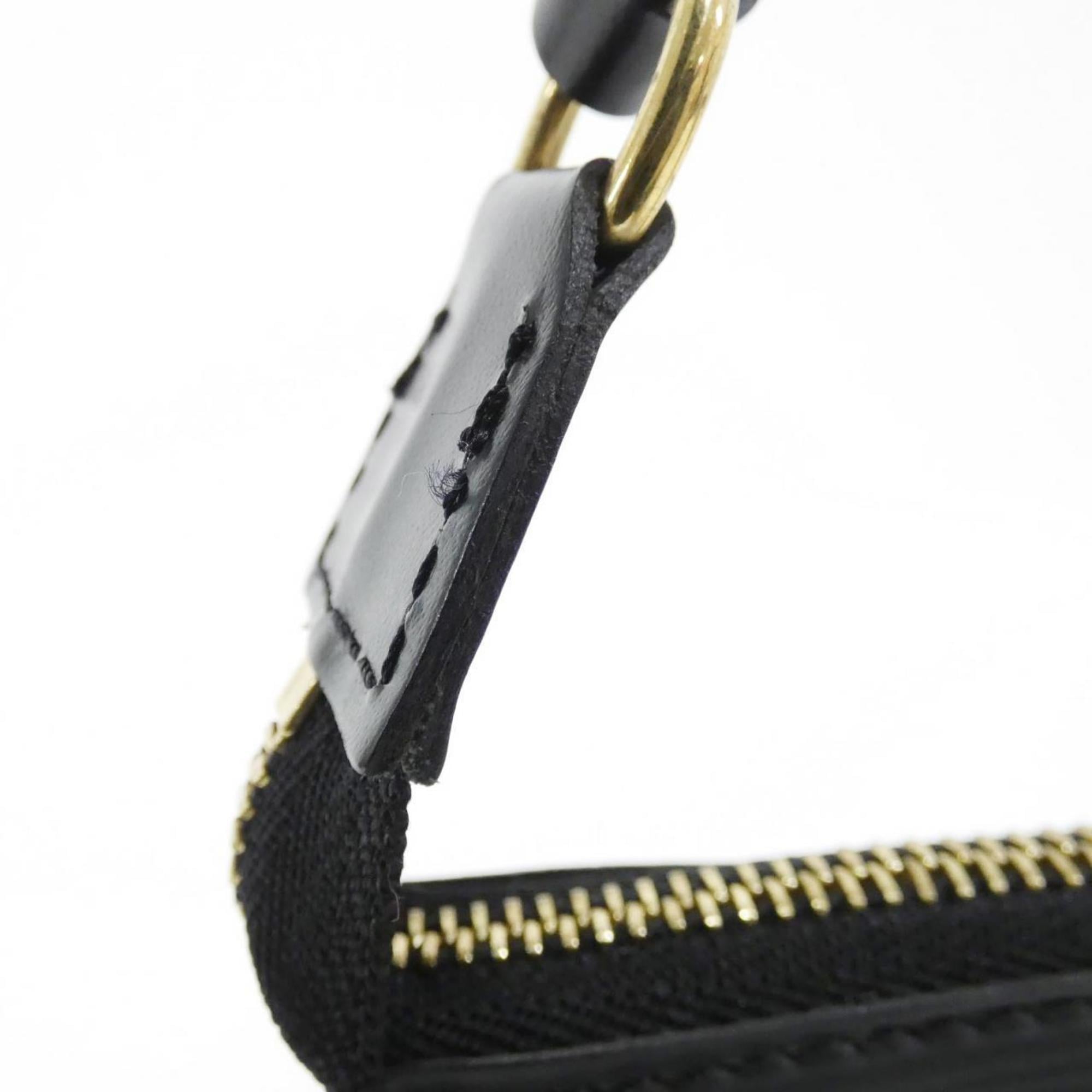 Louis Vuitton Black Leather Pochette Pouch