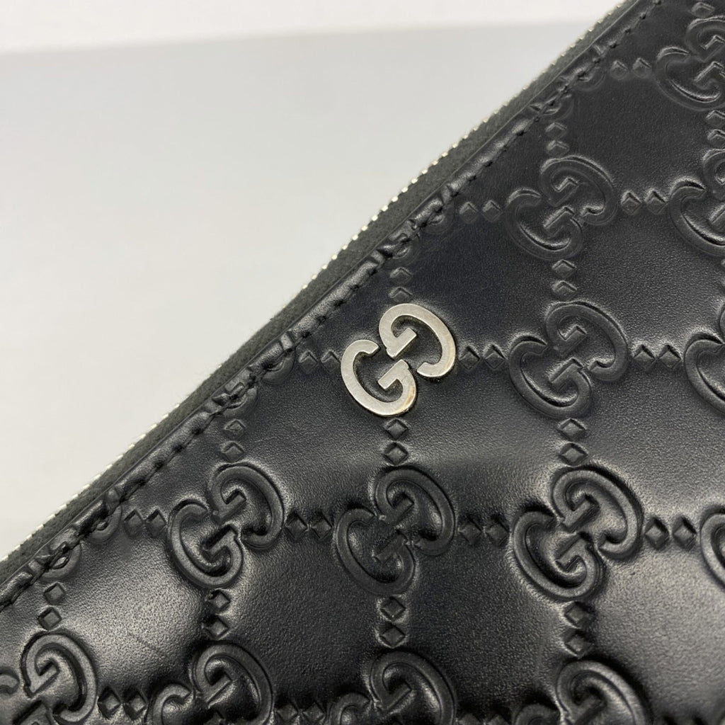 Gucci Black Leather Long Wallet (Bi-Fold) (Pre-Owned)