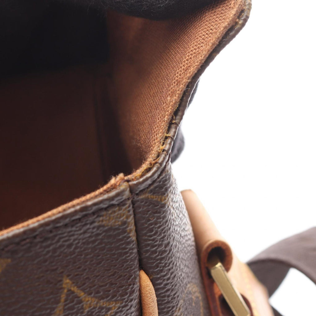 Louis Vuitton Brown Coated Canvas Leather Shoulder Bag