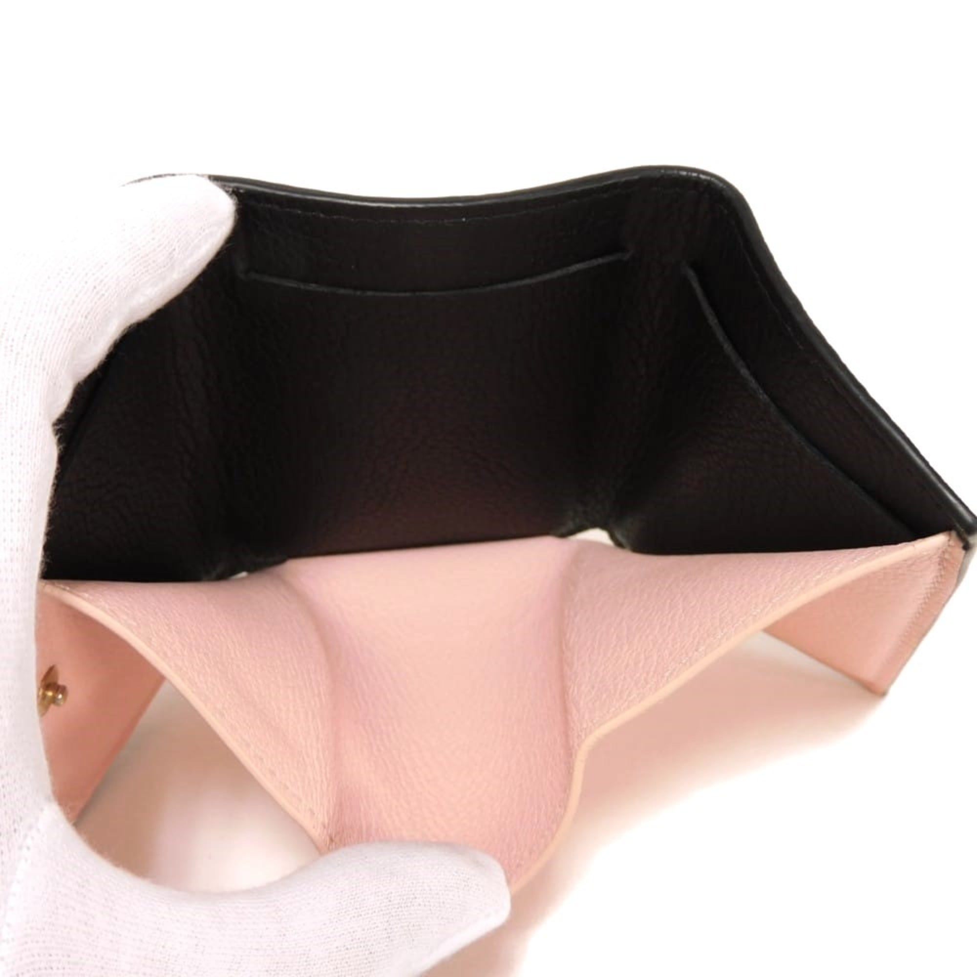 Louis Vuitton Noir Rose Tricolor Leather Wallet (Tri-Fold)
