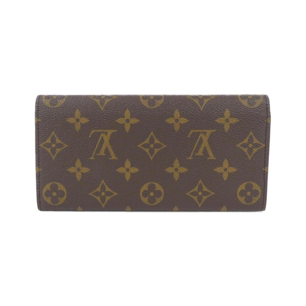 Louis Vuitton Brown Fuchsia Coated Canvas Long Wallet (Tri-Fold)