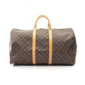 Louis Vuitton Brown Monogram Coated Canvas Leather Boston Bag