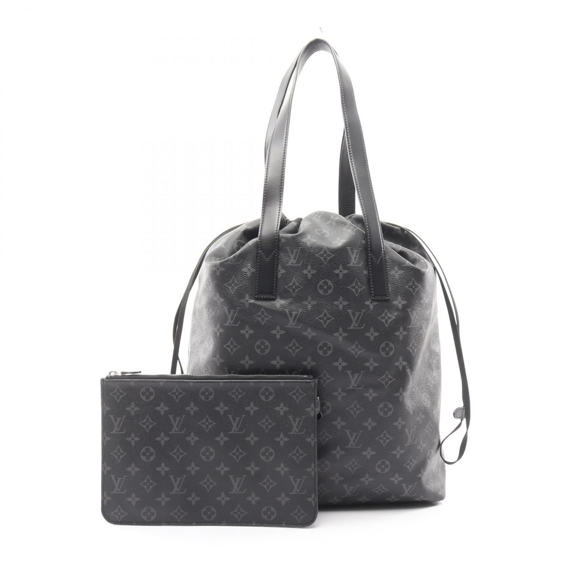 Louis Vuitton Black Coated Canvas Pvc Monogram Eclipse Leather Tote Bag