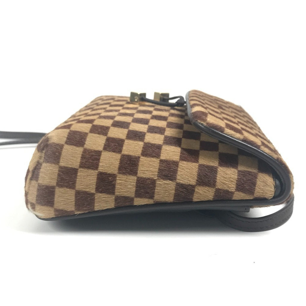 Louis Vuitton Brown Ebene Leather Pochette Shoulder Bag