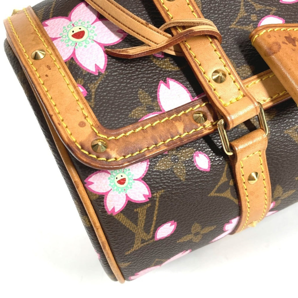 Louis Vuitton Brown Pink Monogram Cherry Blossom Handbag Shoulder Bag Tote Bag