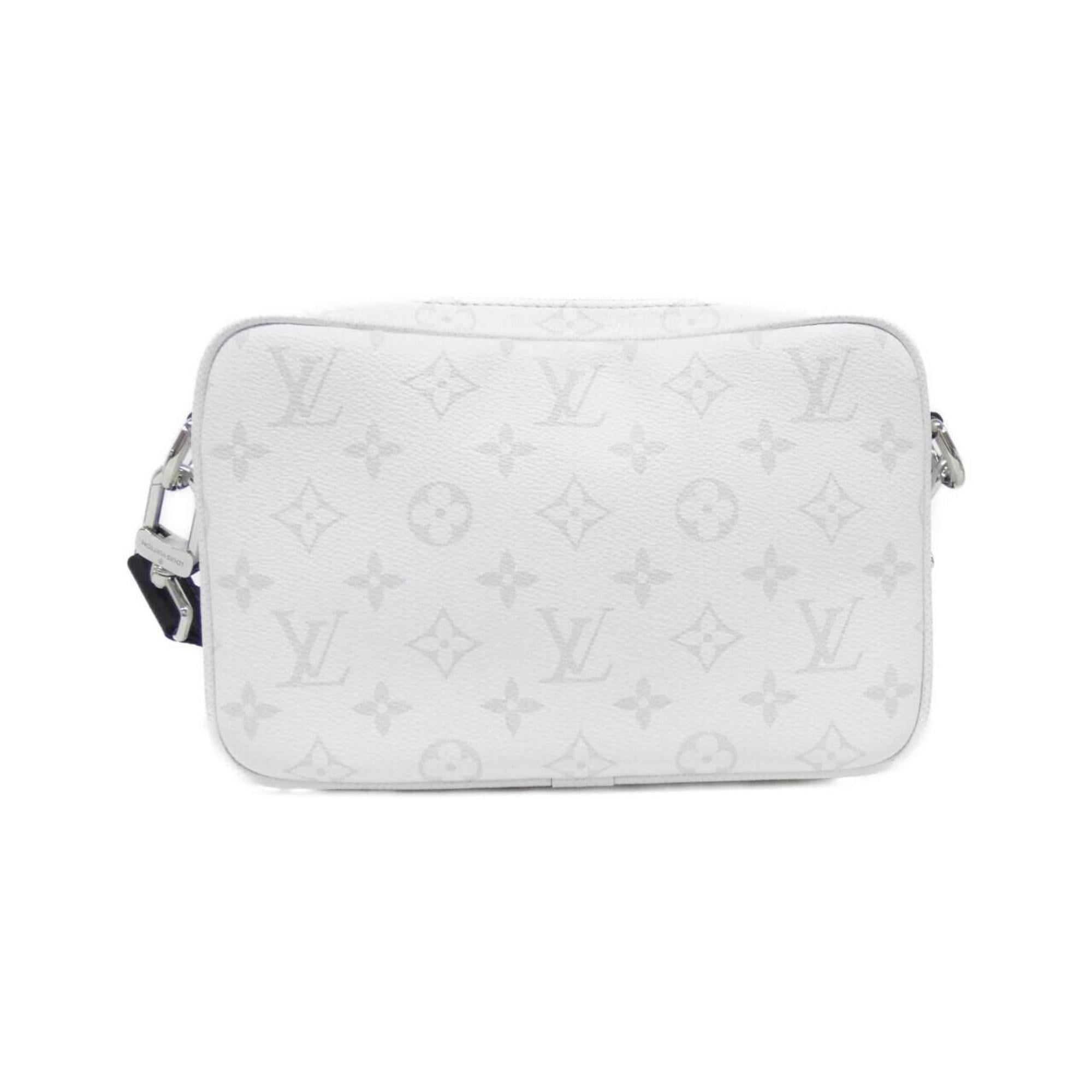 Louis Vuitton White Coated Canvas Leather Shoulder Bag