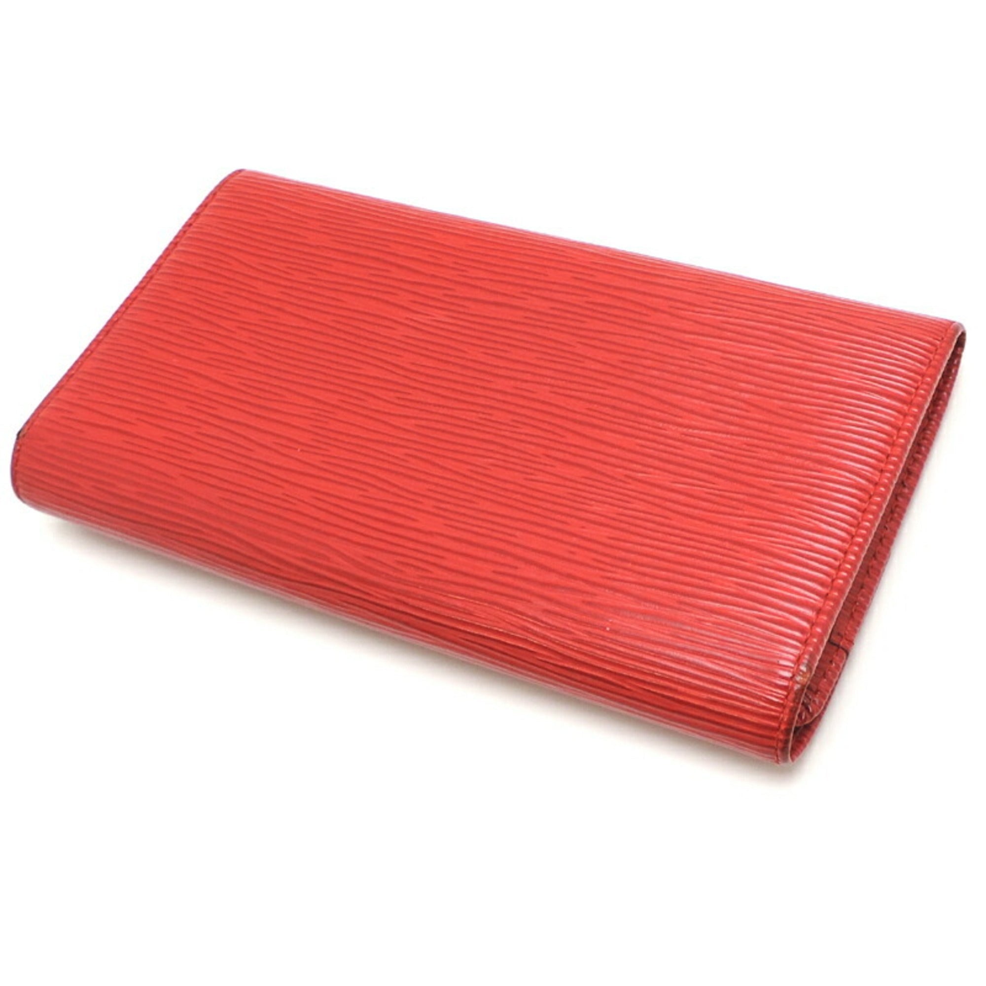 Louis Vuitton Epi Castilian Red Red Color Epi Leather Long Wallet