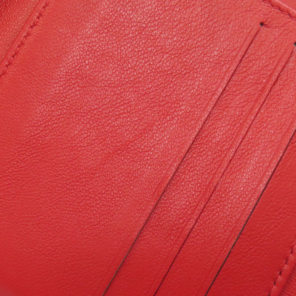 Chanel Red Color Leather Wallet (Bi-Fold)