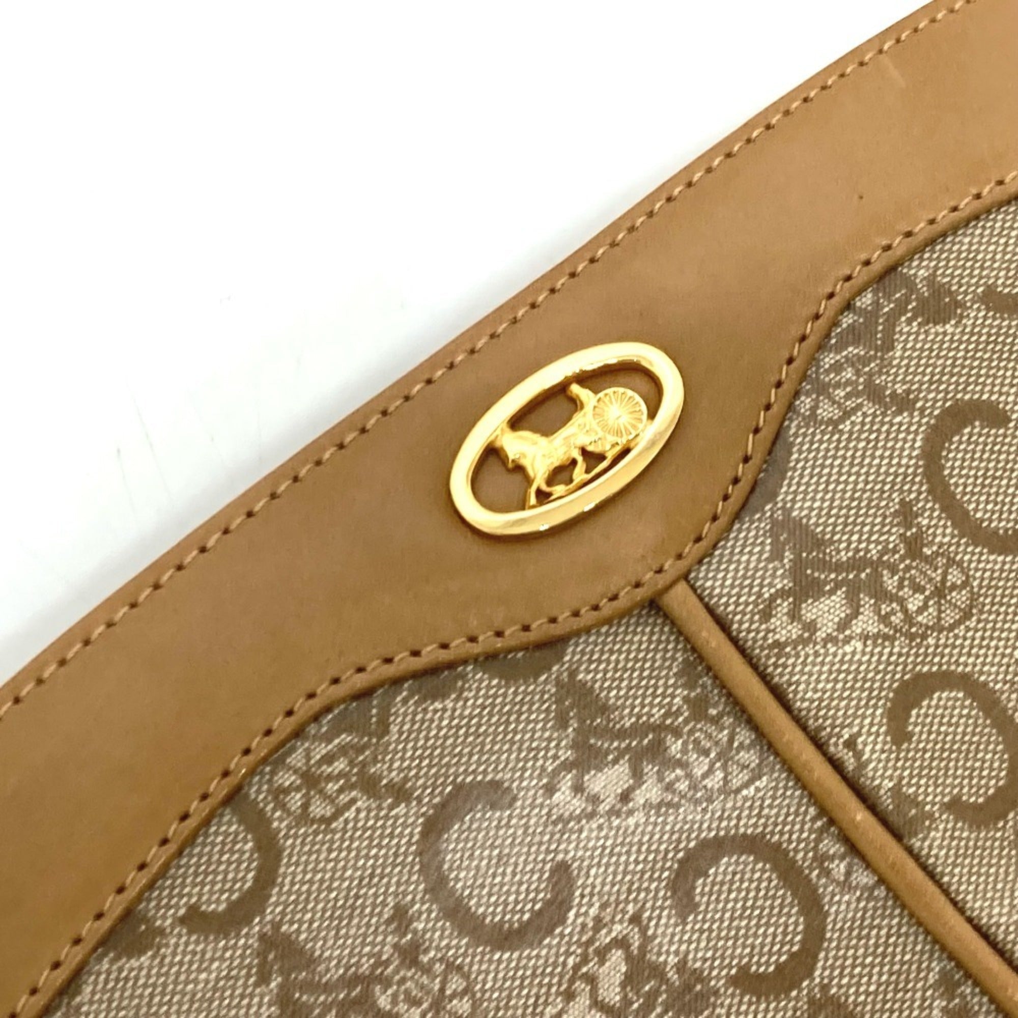 Celine Macadam Beige Pvc Leather Shoulder Bag