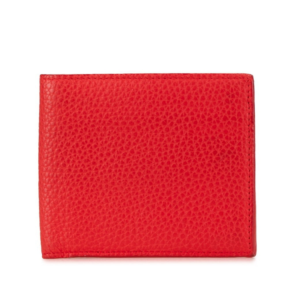 Bottega Veneta Red Color Leather Wallet (Bi-Fold)