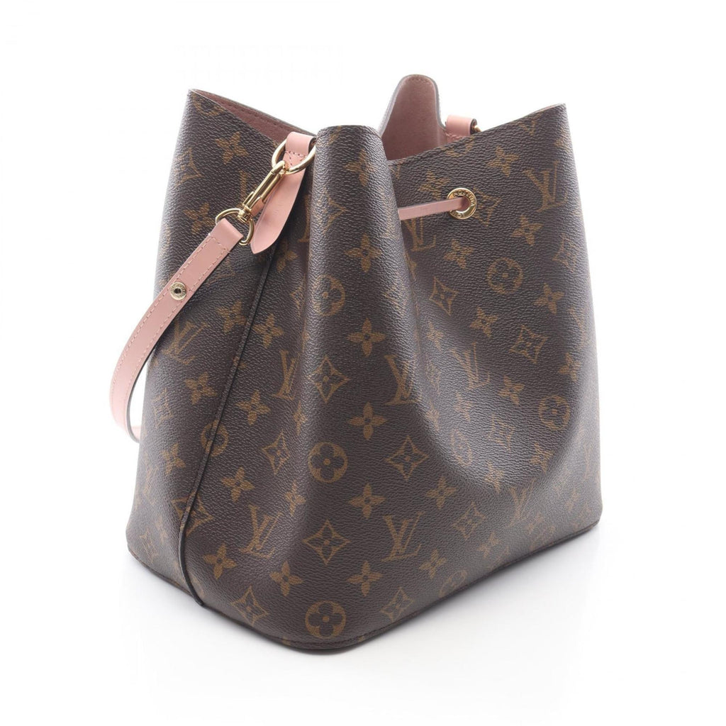 Louis Vuitton Brown Monogram Pink Rose Poudre Coated Canvas Leather Handbag Shoulder Bag