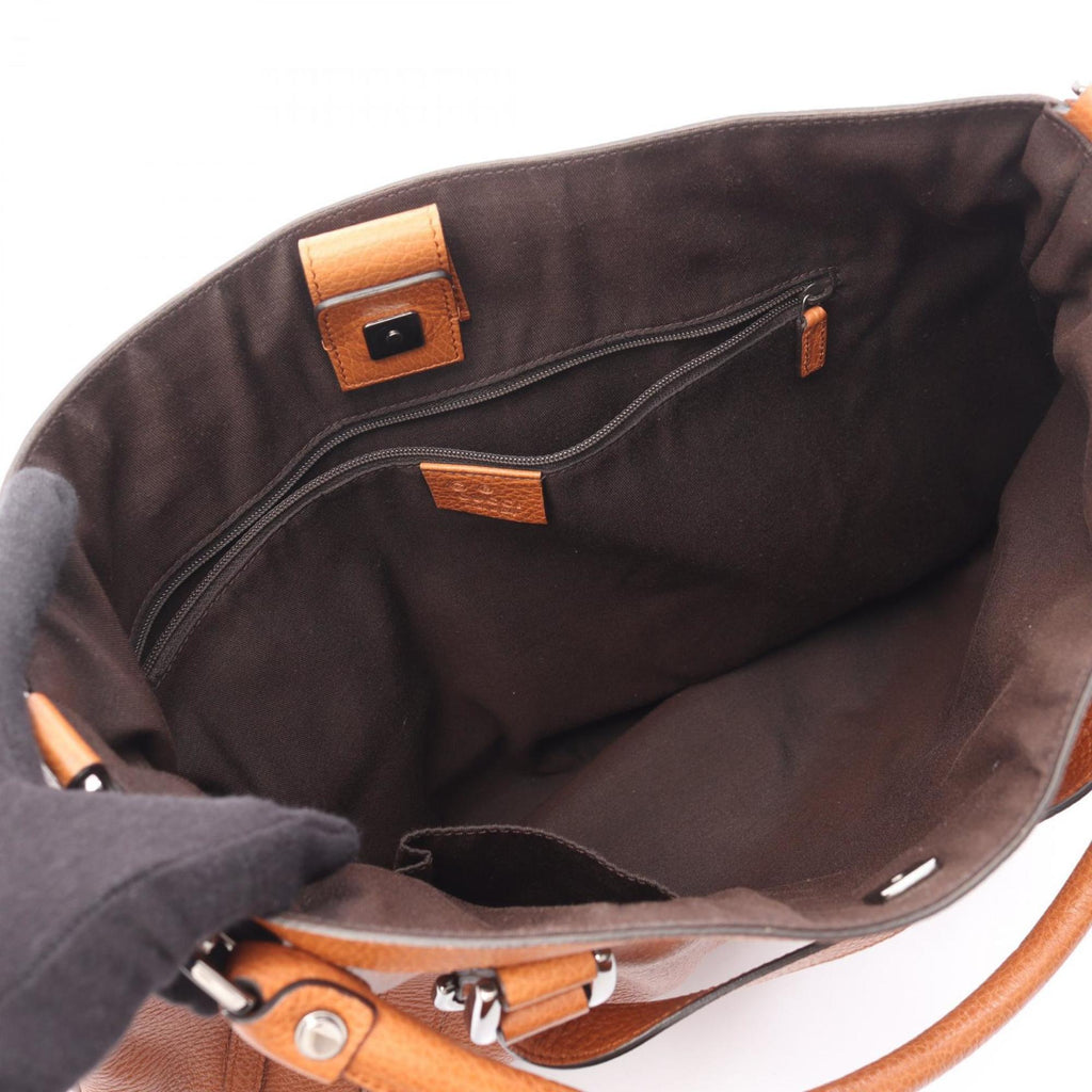 Gucci Brown Leather Handbag (Pre-Owned)