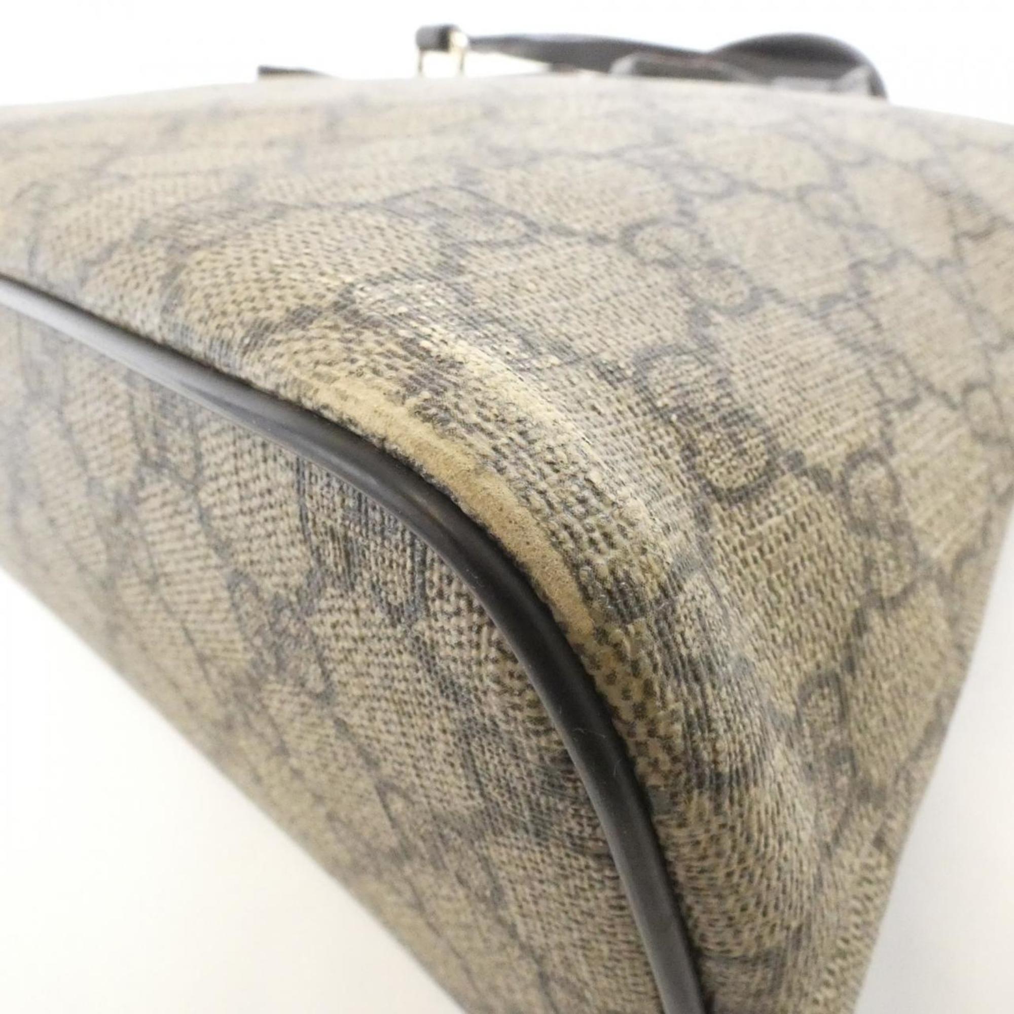 Gucci Beige Brown Gg Supreme Handbag (Pre-Owned)