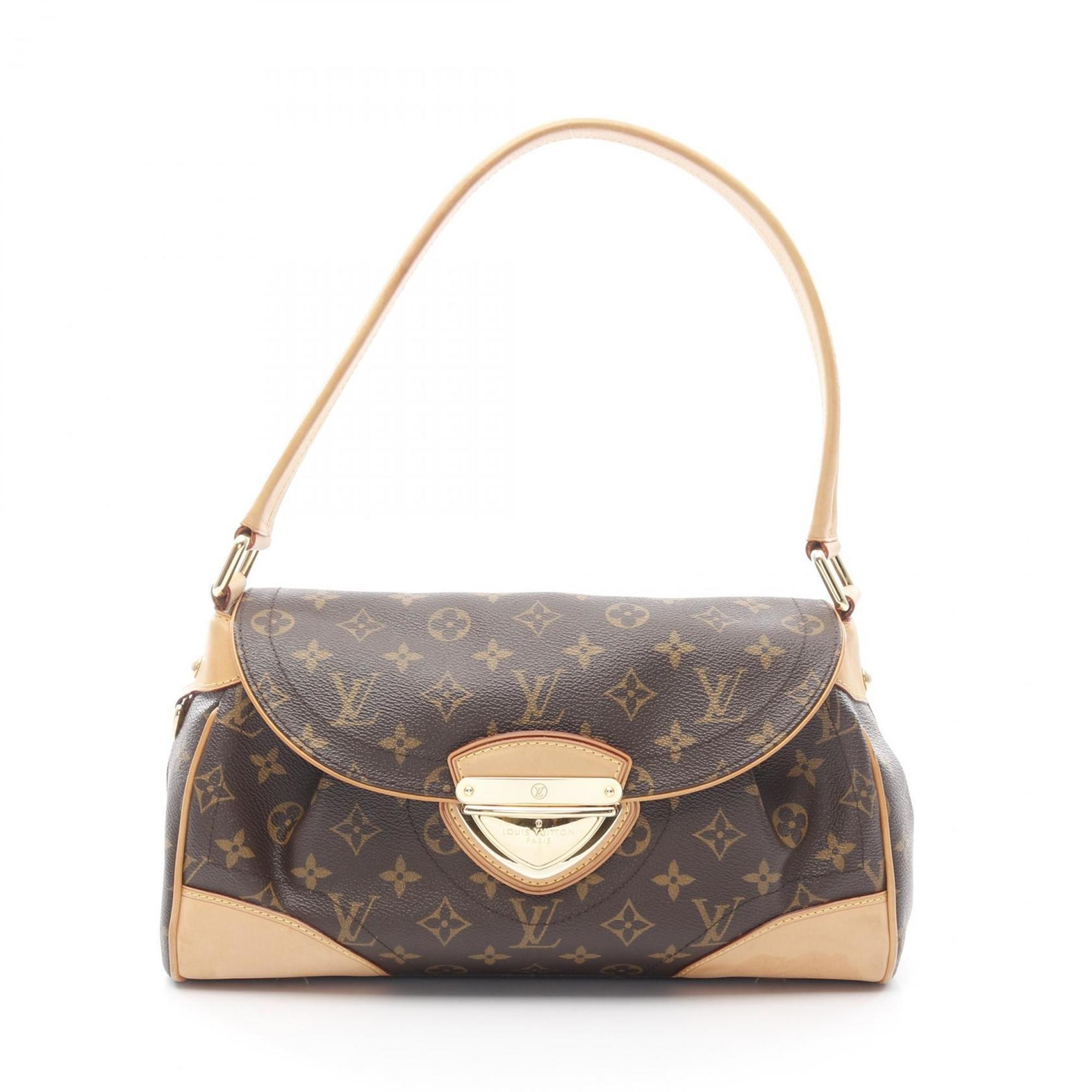 Louis Vuitton Brown Coated Canvas Leather Shoulder Bag
