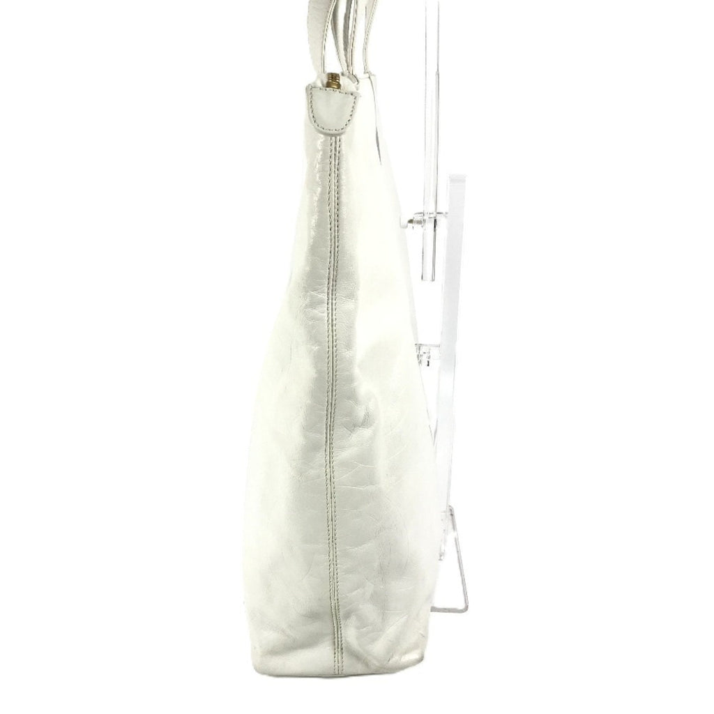Chanel White Leather Shoulder Bag Tote Bag