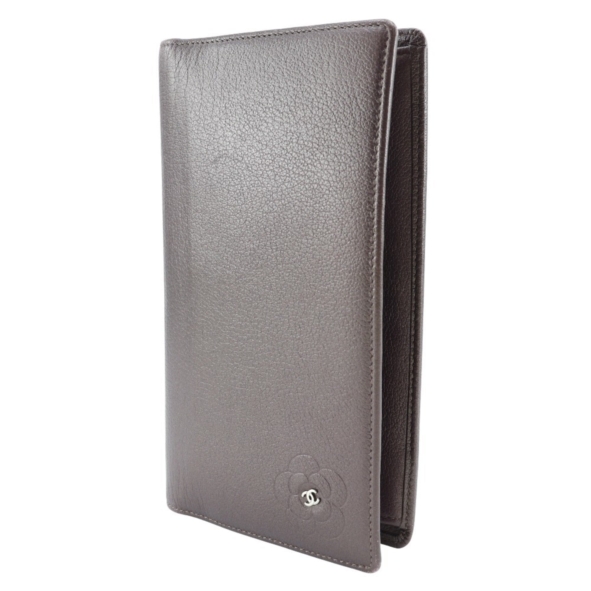 Chanel Metallic Purple Leather Long Wallet (Bi-Fold)
