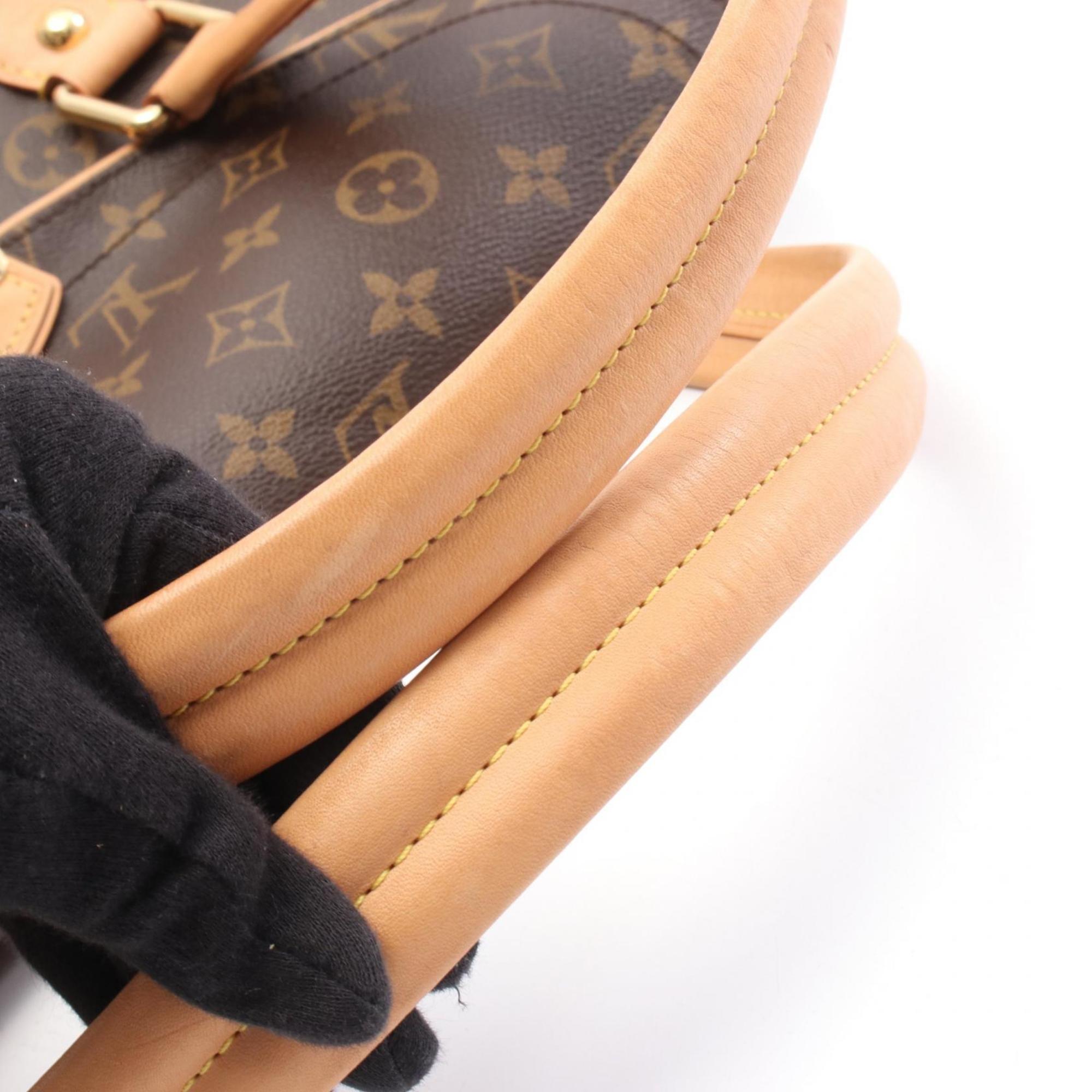 Louis Vuitton Brown Coated Canvas Leather Shoulder Bag