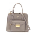 Prada Gray Leather Handbag