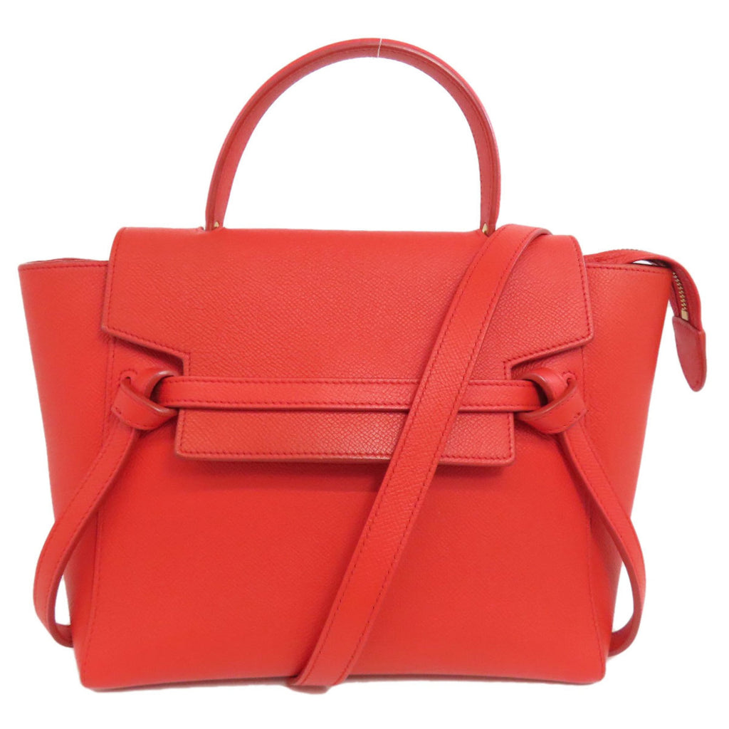 Celine Red Color Leather Handbag